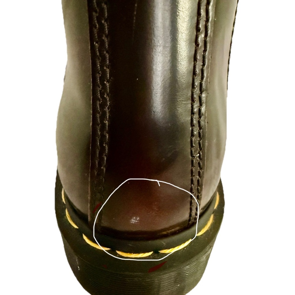 DR. MARTENS 1460 Twin Zip Combat Boots Women’s Girls Brown Size 6 Worn Once - Picture 6 of 15